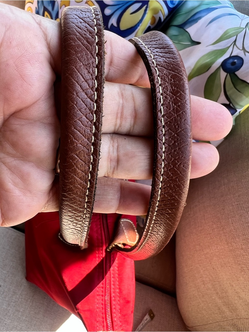Longchamp Le Pliage Original Medium Shoulder Tote Bag - Red - Picture 4 of 14